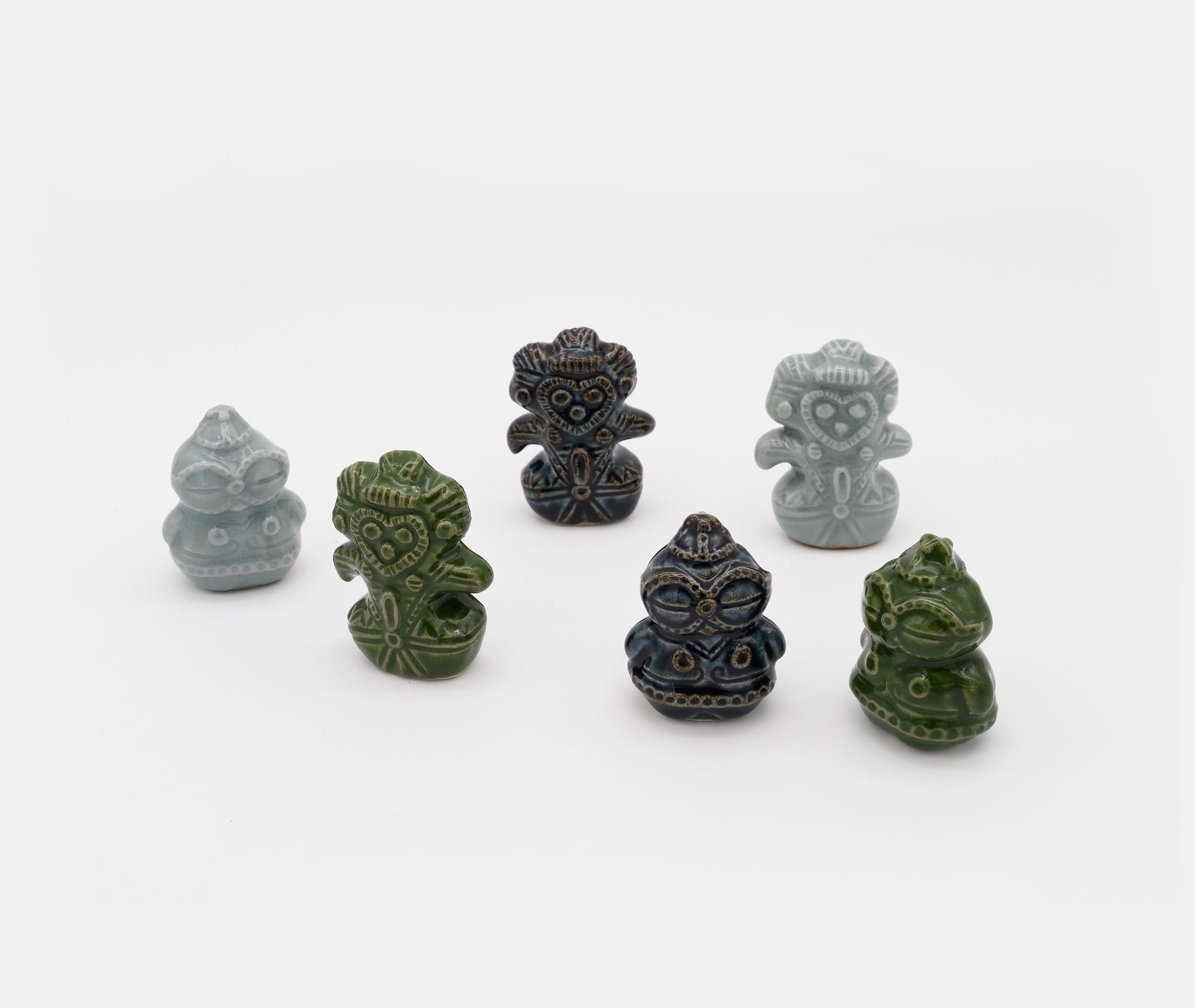 Jomon Dogu Figurine Owl - Blue、mySite、topwebapps