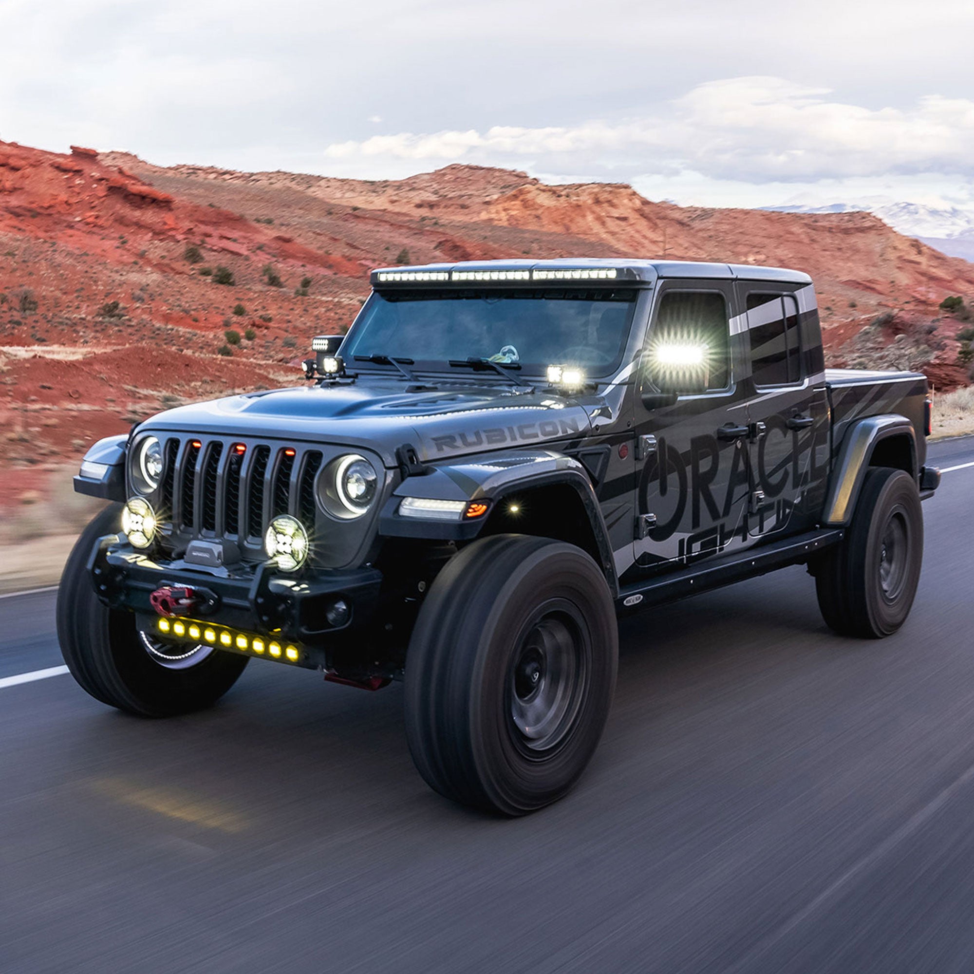 ORACLE Lighting Integrated Windshield Roof LED Light Bar System for Jeep Wrangler JL & Gladiator JT、mySite、nflplayoffbracketp