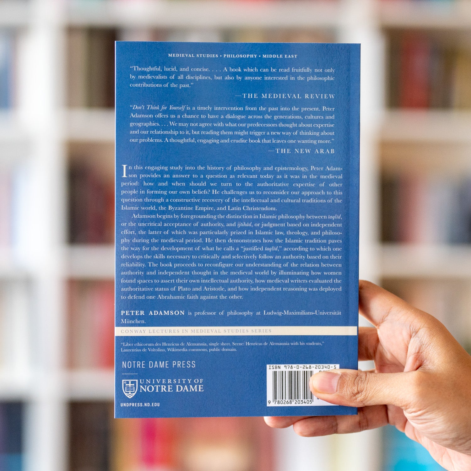 Don't Think for Yourself: Authority and Belief in Medieval Philosophy、mySite、topwebapps