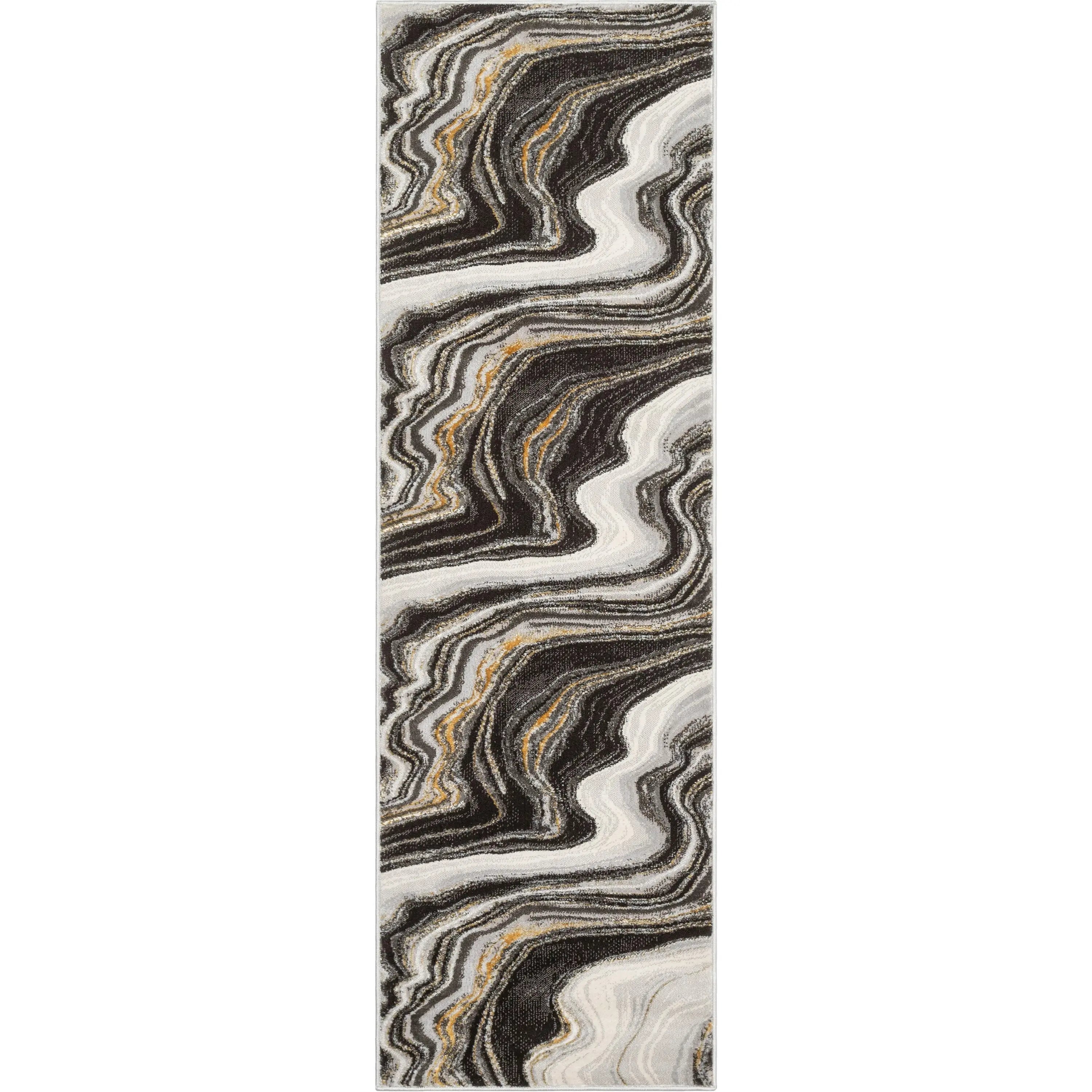 Warren Retro Abstract Waves Glam Rug、mySite、gigharbornorthrealestate