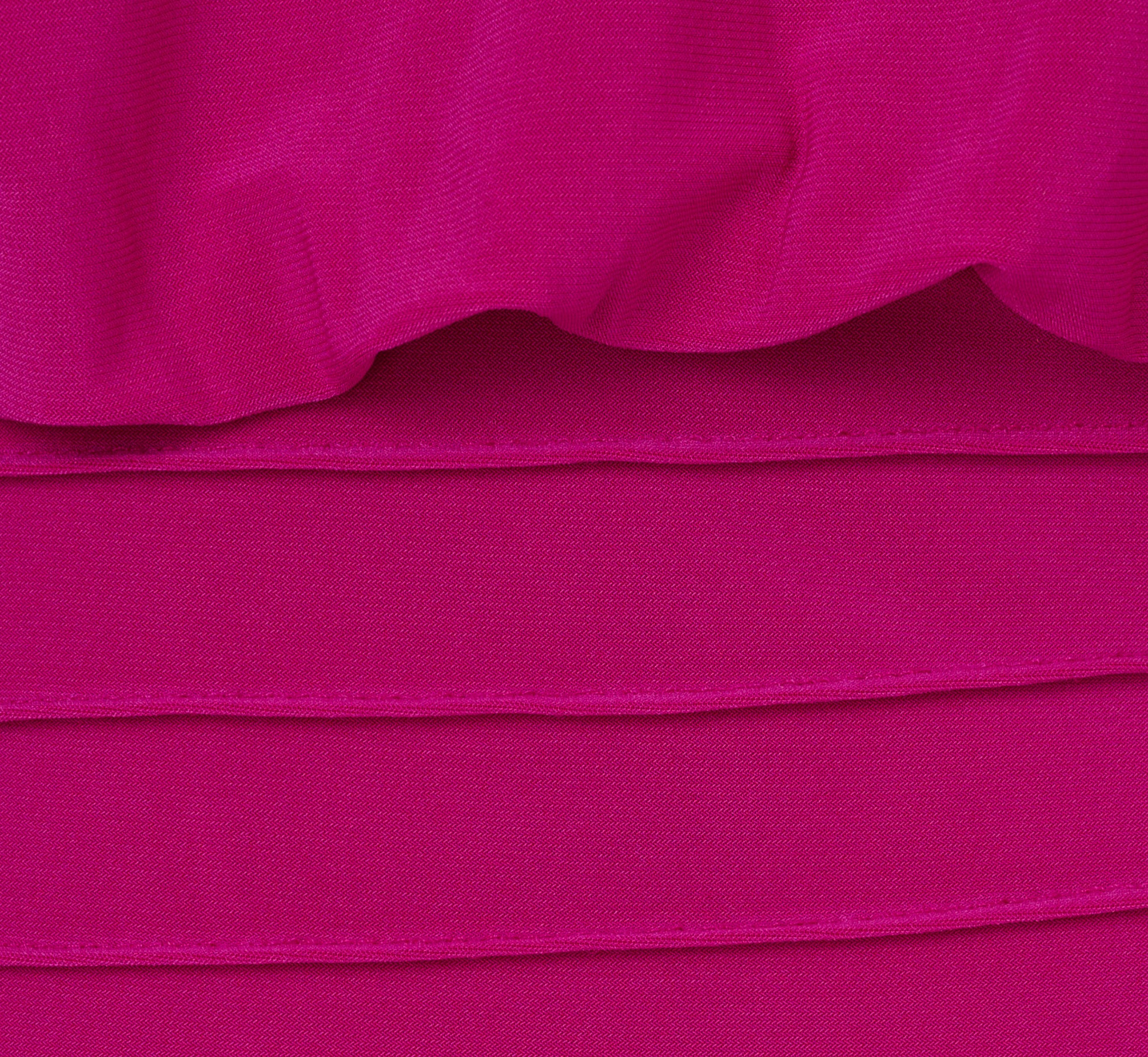 Plus Size Blouson Pintucked Dress With Cold Shoulder Sleeves In Hot Magenta、mySite、solidvoid