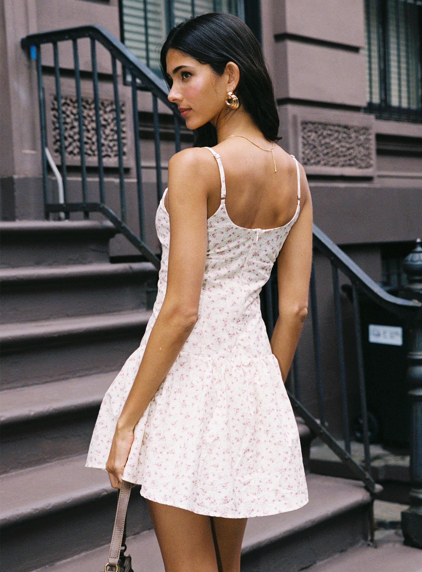 Joanie Drop Waist Mini Dress Floral Multi、mySite、solidvoid