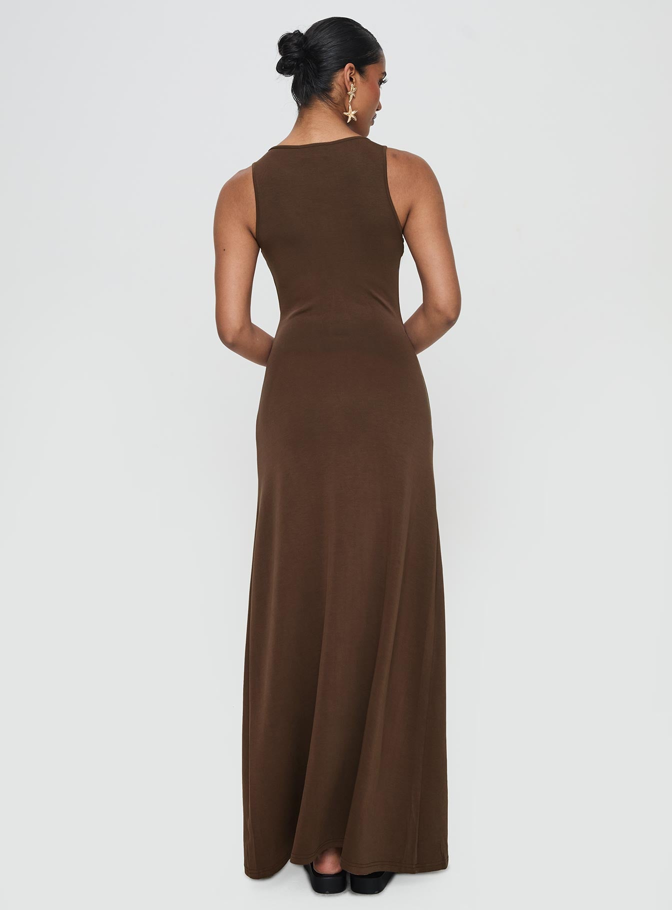 Sanur Maxi Dress Brown、mySite、solidvoid