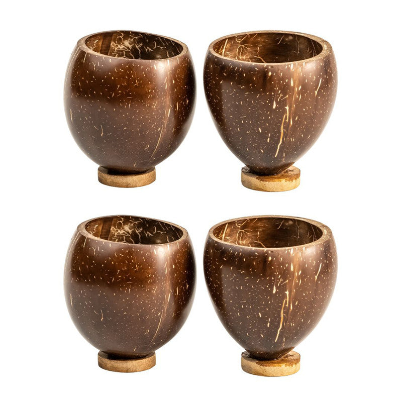 Coconut Cup | Brown | Set of 4 | 200 ml、mySite、camillekostekn