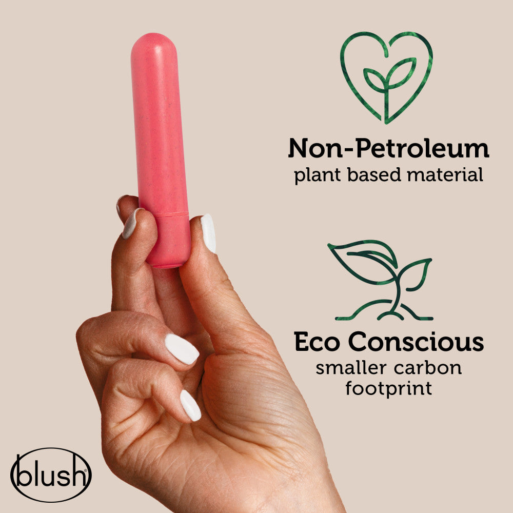 Gaia® By Blush | Eco Bullet: Plant-Based 4 Smooth Waterproof Bullet Vibrator in Pink - Made from Sustainable BioFeel™、mySite、bottomscart