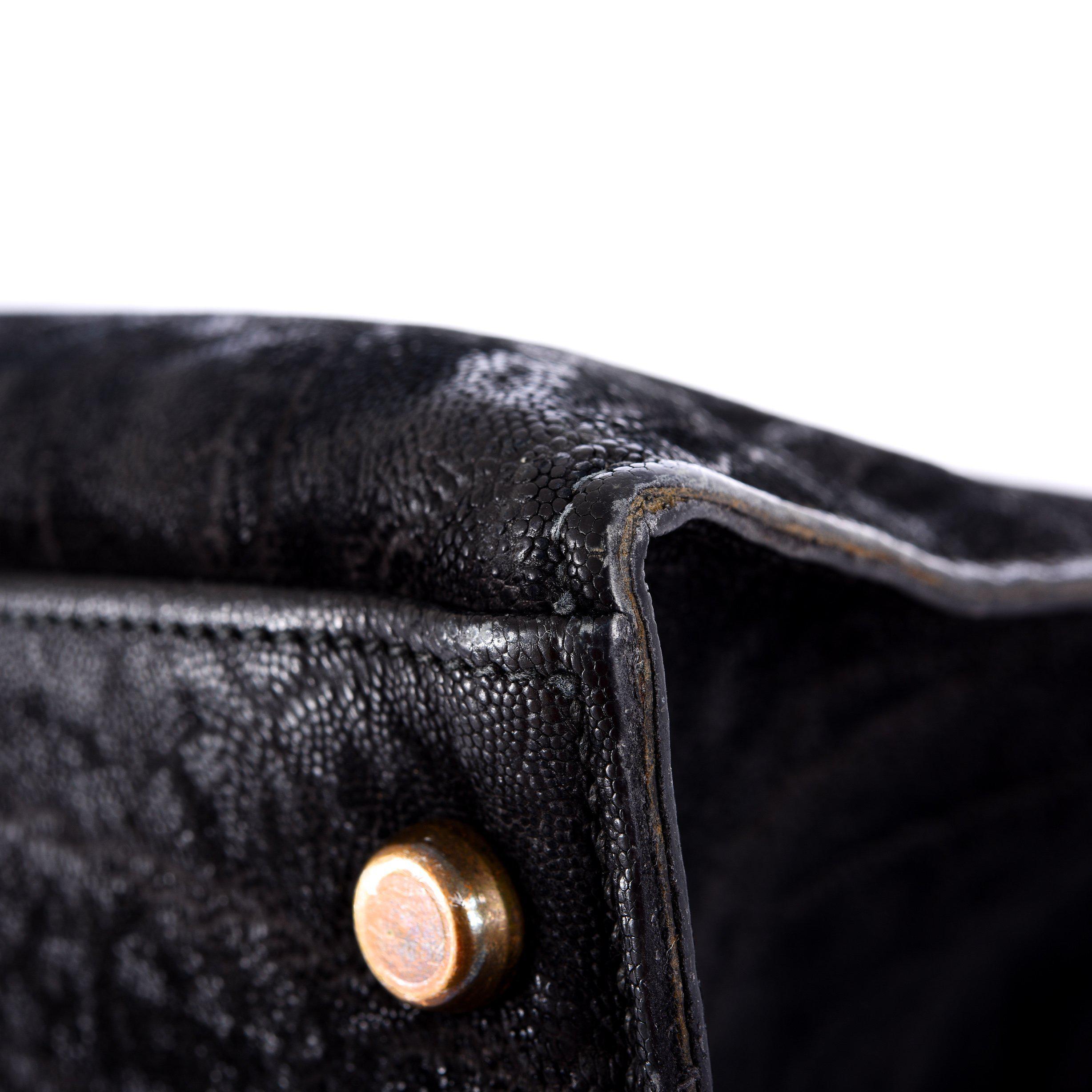 Hermès Kelly 35 Sellier Black Elephant Hide Gold Hardware、mySite、garminoutage.com