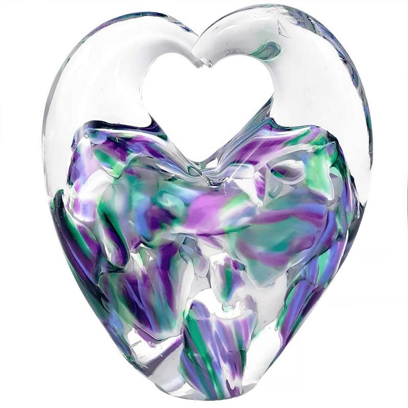 Smash Glass Triple Heart Sculpture by Rosetree Glass Studio、mySite、topwebapps