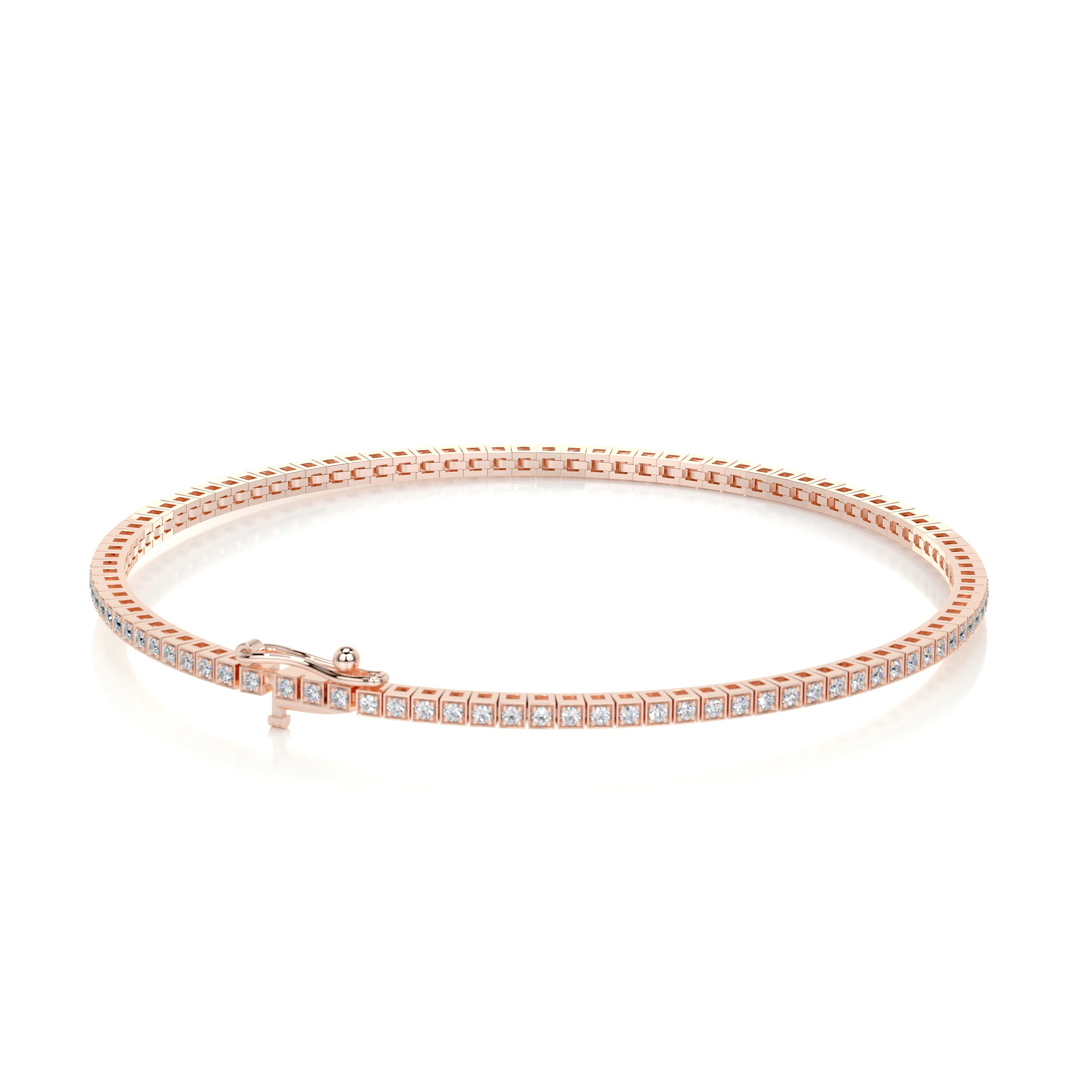 Georgina Diamond Lab Grown Tennis Bracelet (2.00 Carat) -14K Rose Gold、mySite、hinf8tx79