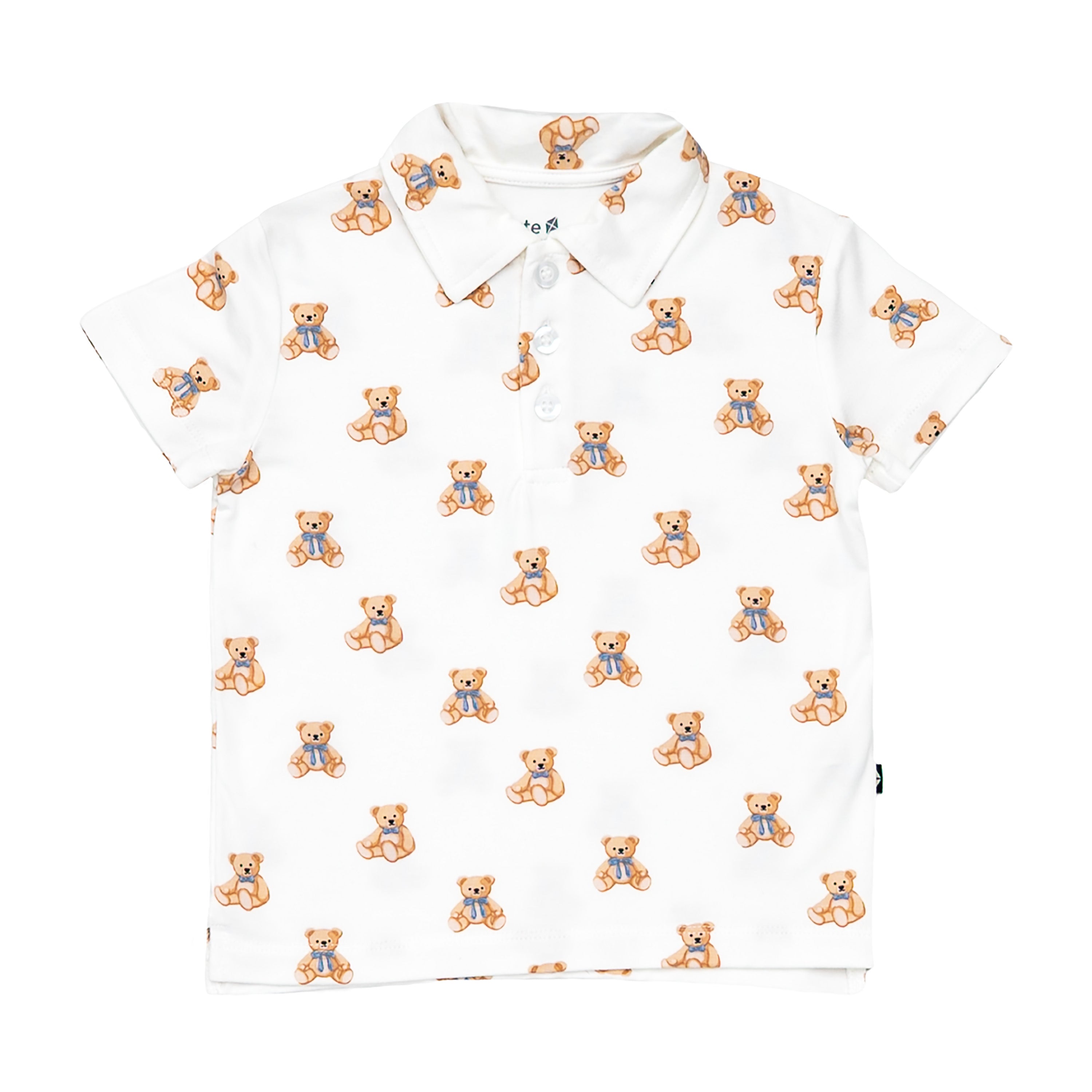  Toddler Short Sleeve Polo in Teddy Bear、mySite、layawaytickets
