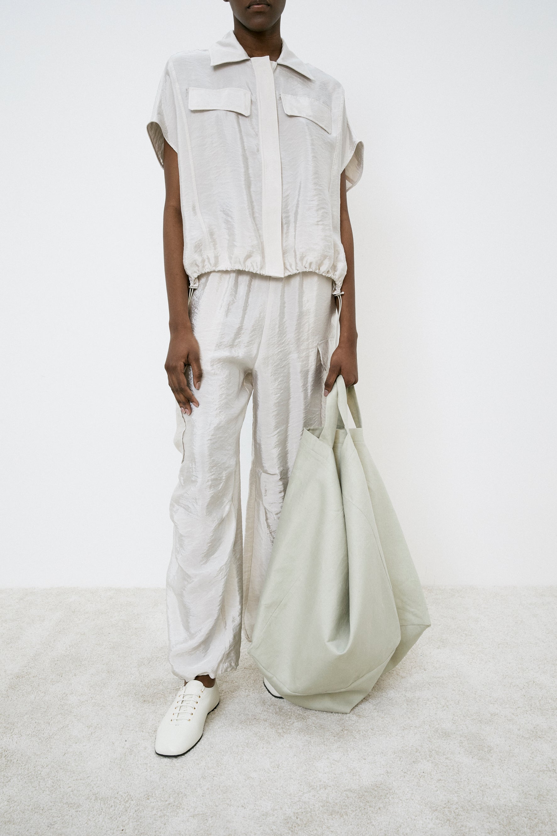 MEIMEIJ Satin Cargo Pants - Final Sale、mySite、noshort