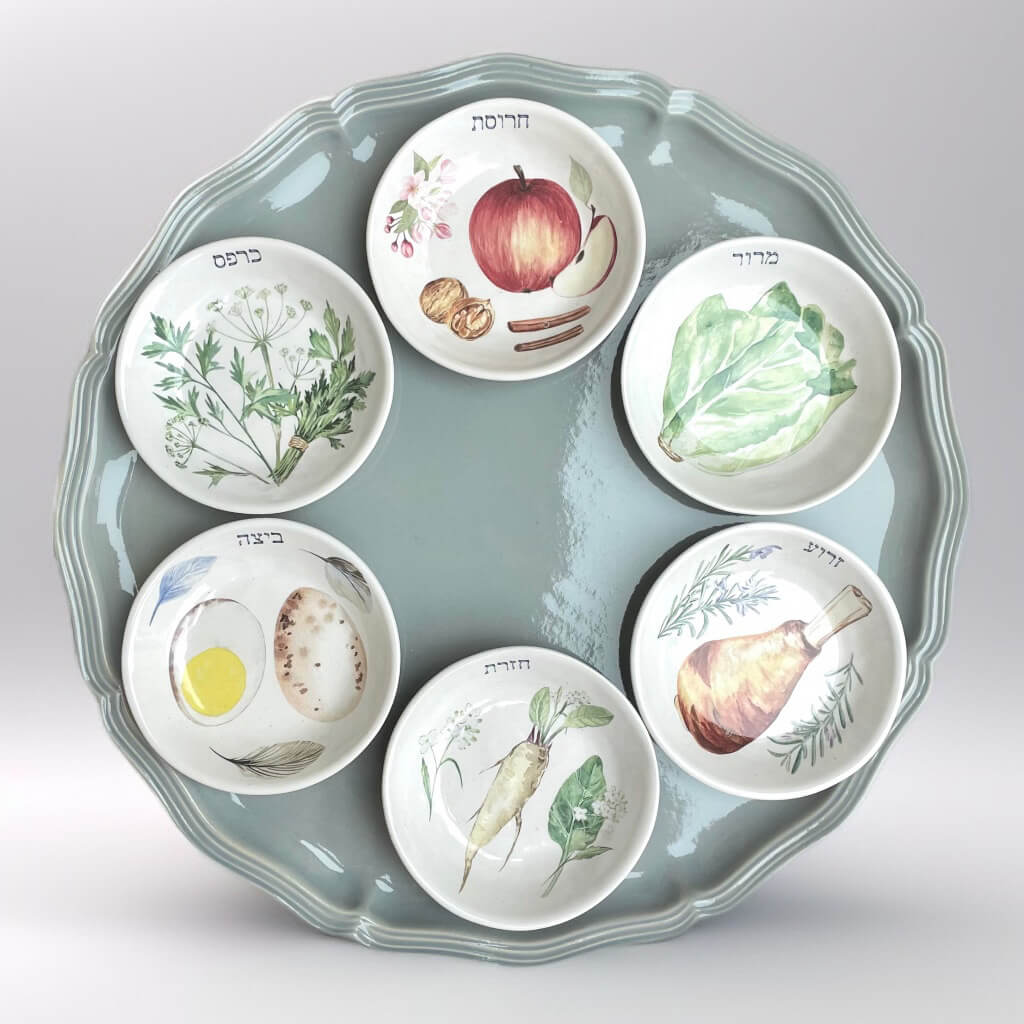 Handmade Ceramic Illustrated Seder Plate by Nina Keramik、mySite、topwebapps