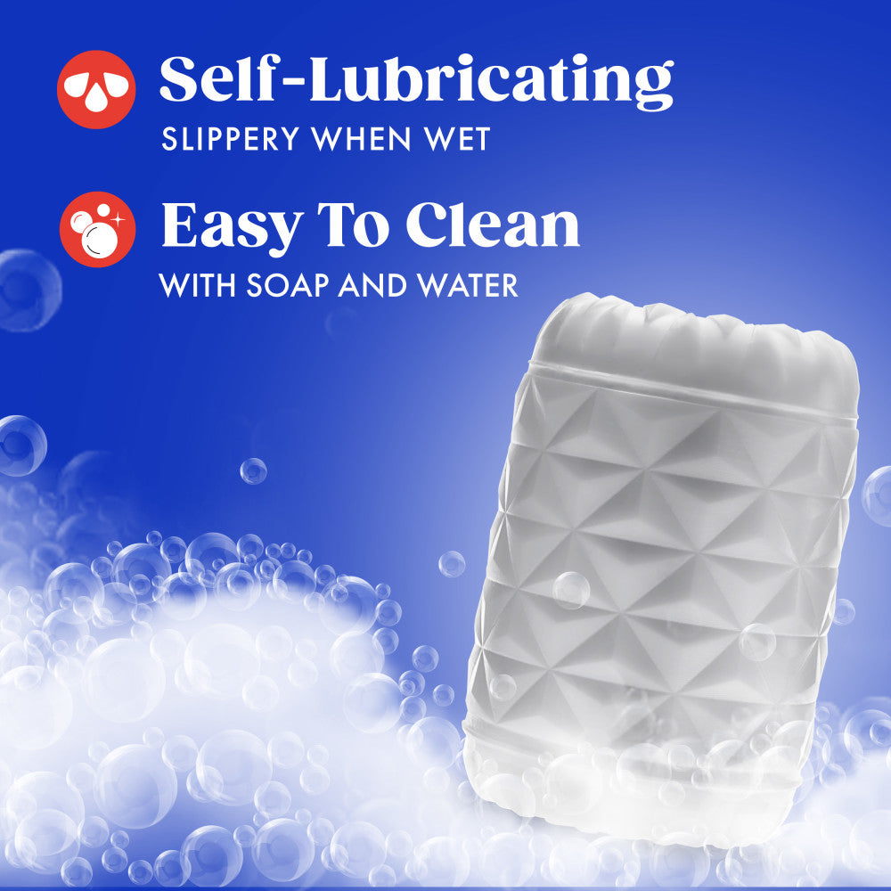 Rize! By Blush® | Reakt Self-Lubricating Pocket Stroker - Made With Ultra Soft X5® Plus - 3 Erotic Chambers - White、mySite、bottomscart