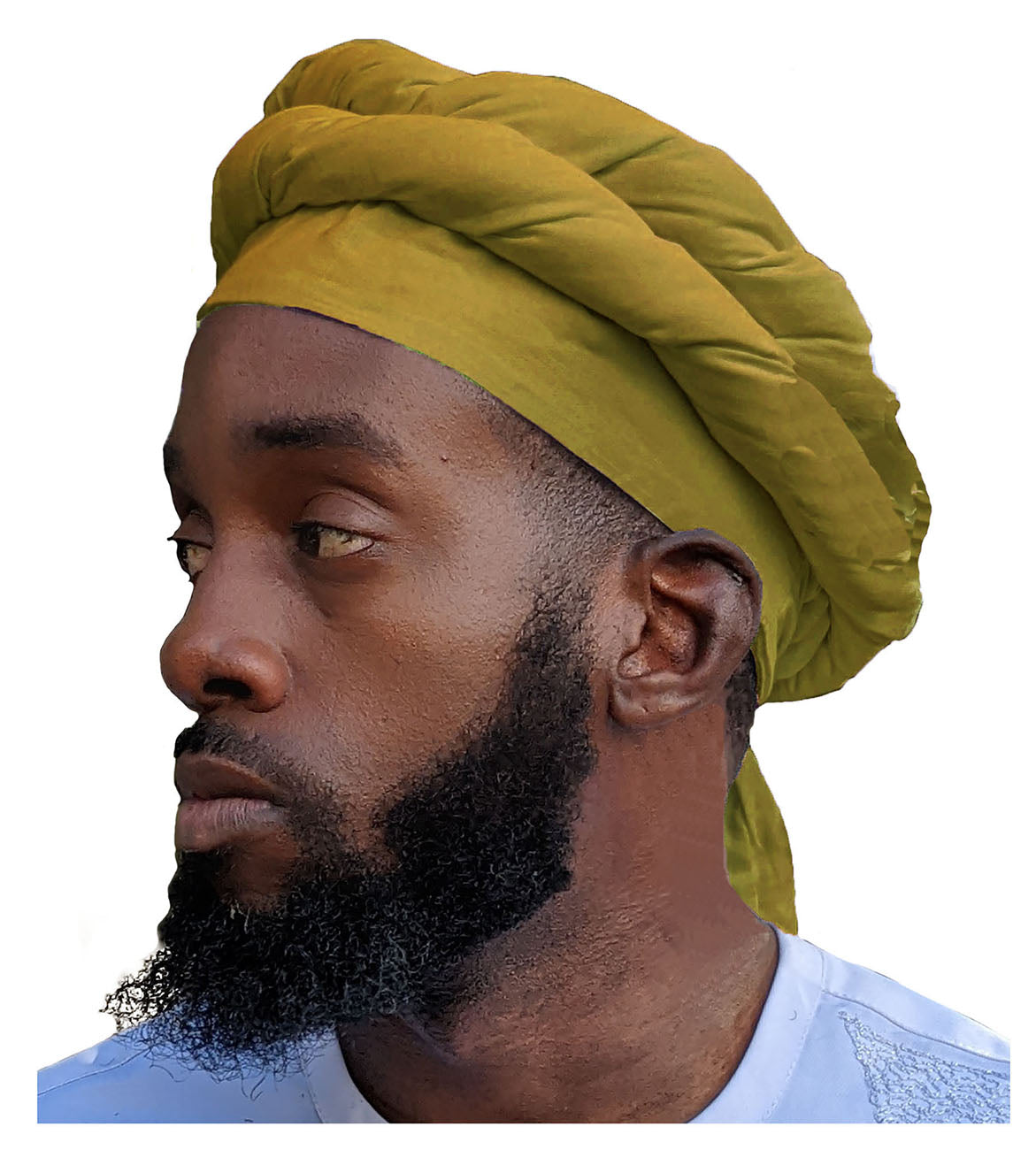 Gold African pre-tied Turban for Men - DPHDM301PT、mySite、solidvoid