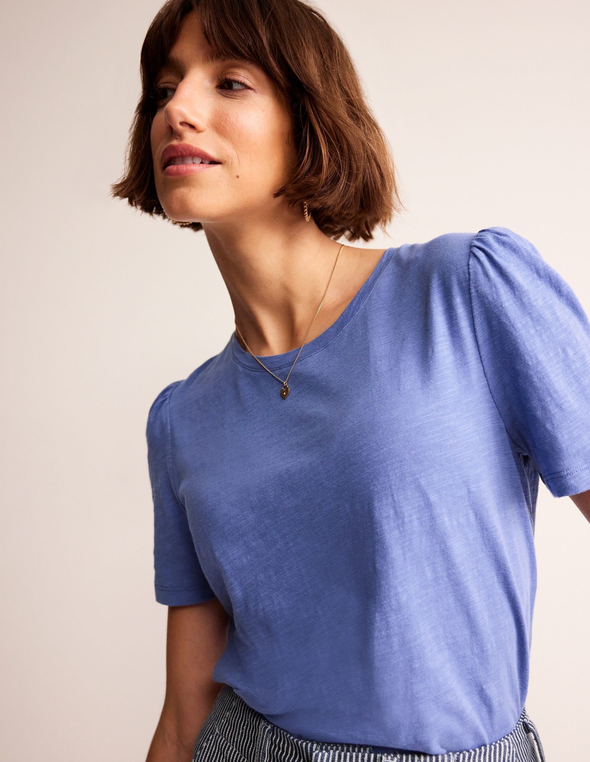  Cotton Puff Sleeve T-Shirt-Ebb and Flow、mySite、ashleygrahame