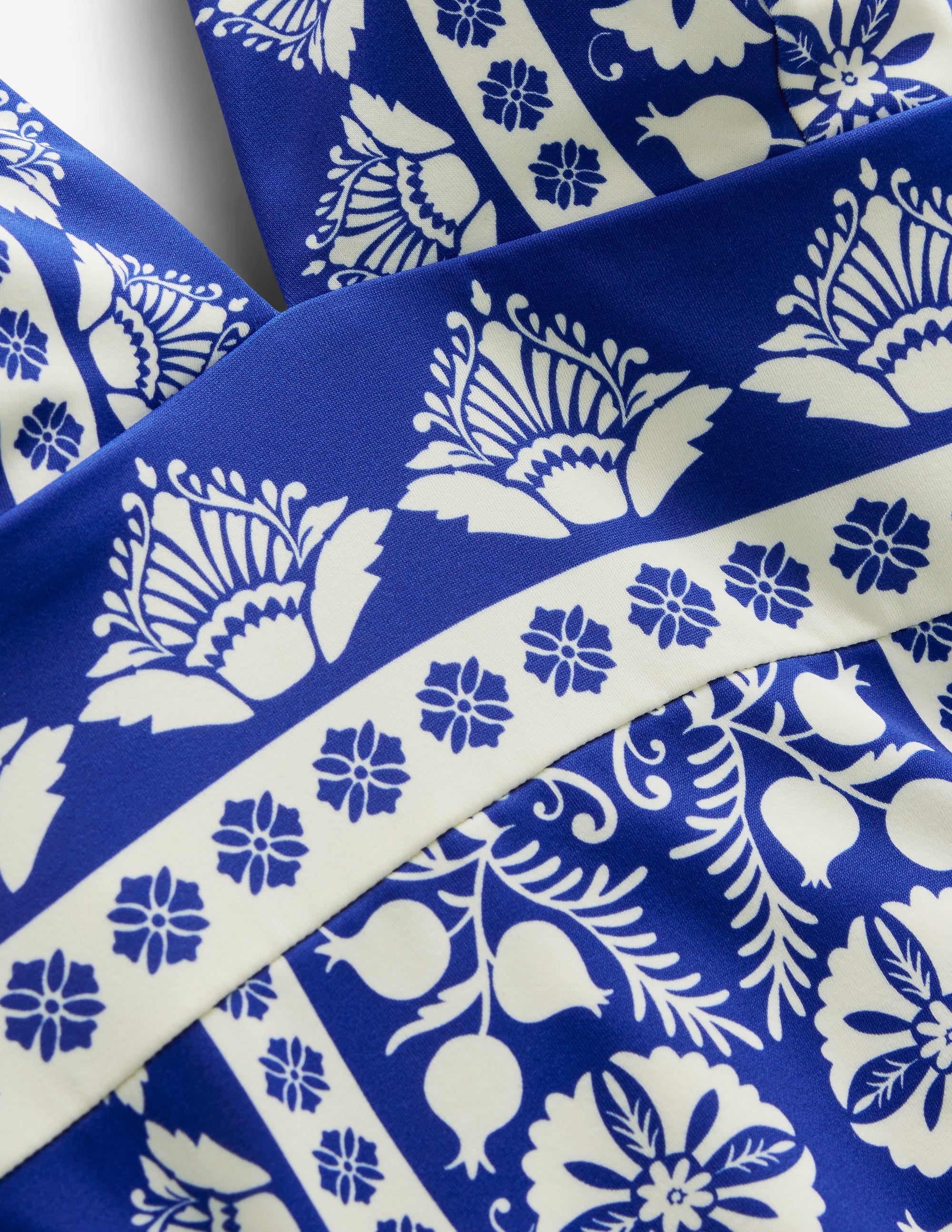  Porto V-Neck Swimsuit-Bright Blue, Ornate Stripe、mySite、ashleygrahame