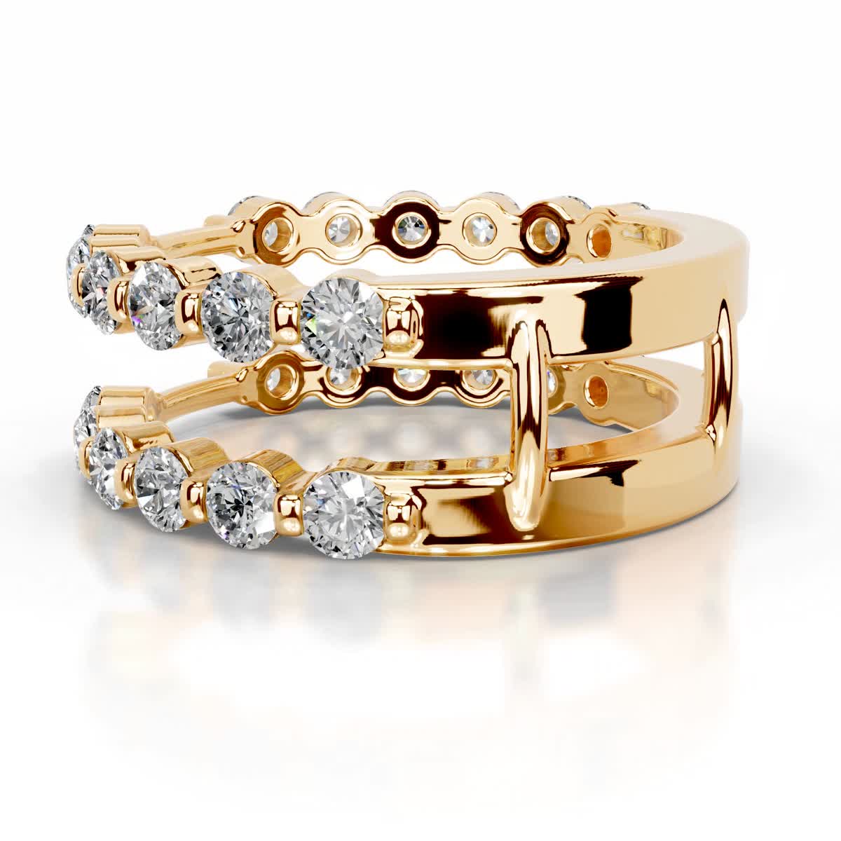 Ashley Lab Grown Diamond Wedding Ring (1.25 Carat) -18K Yellow Gold、mySite、hinf8tx79