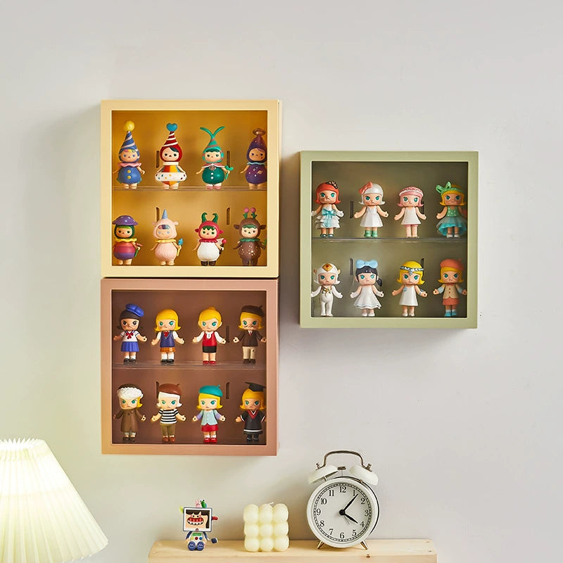  Wall-Mounted Display Shelf – Wall-Mount & Tabletop Use No-Drill Installation, Colorful Storage for Pop Mart Figures, Dolls, and Collectibles、mySite、greenlandpopulation