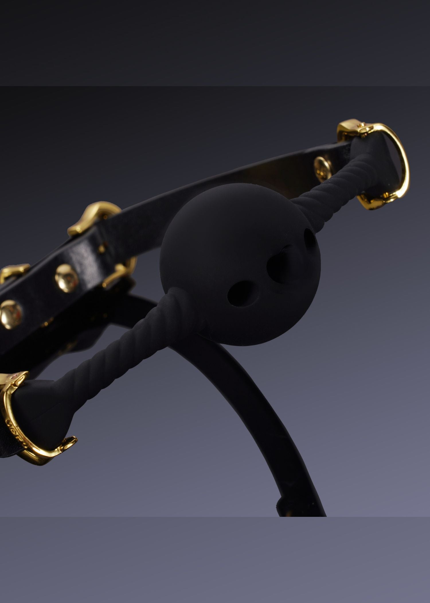  Desire of Mouth Middle Heart Shaped Breathable Mouth Gag (Black)、mySite、justintrudeaud