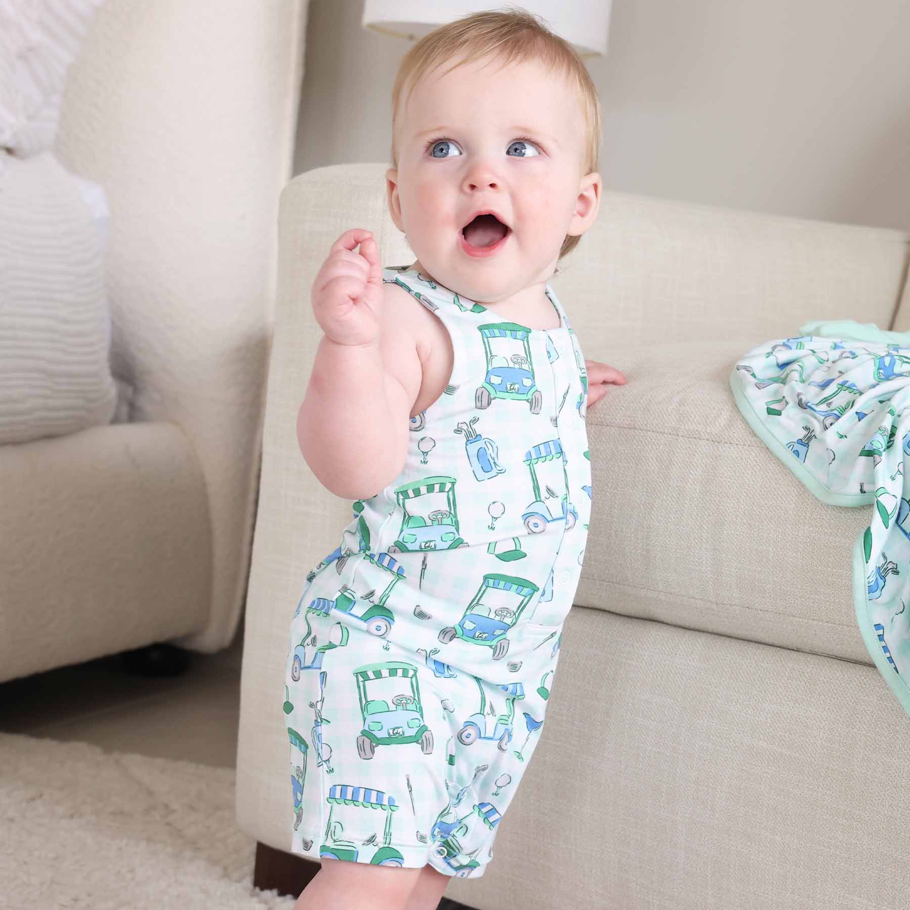  Sleeveless Snap Romper | Birdie Babes Green、mySite、layawaytickets