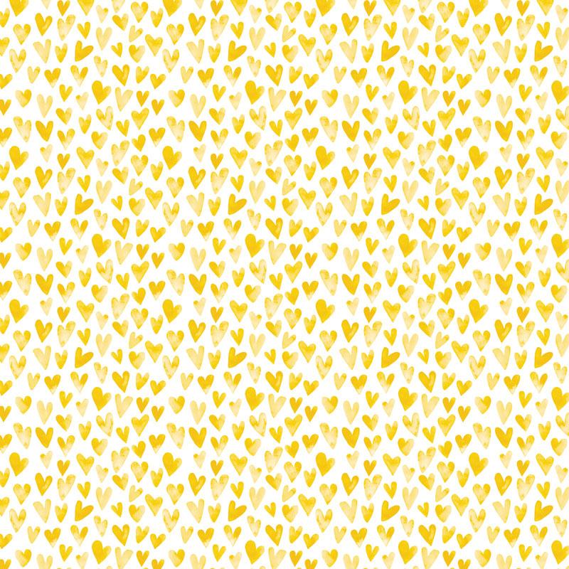  Scrapbook Paper - Yellow Watercolor Hearts、mySite、ghnorth