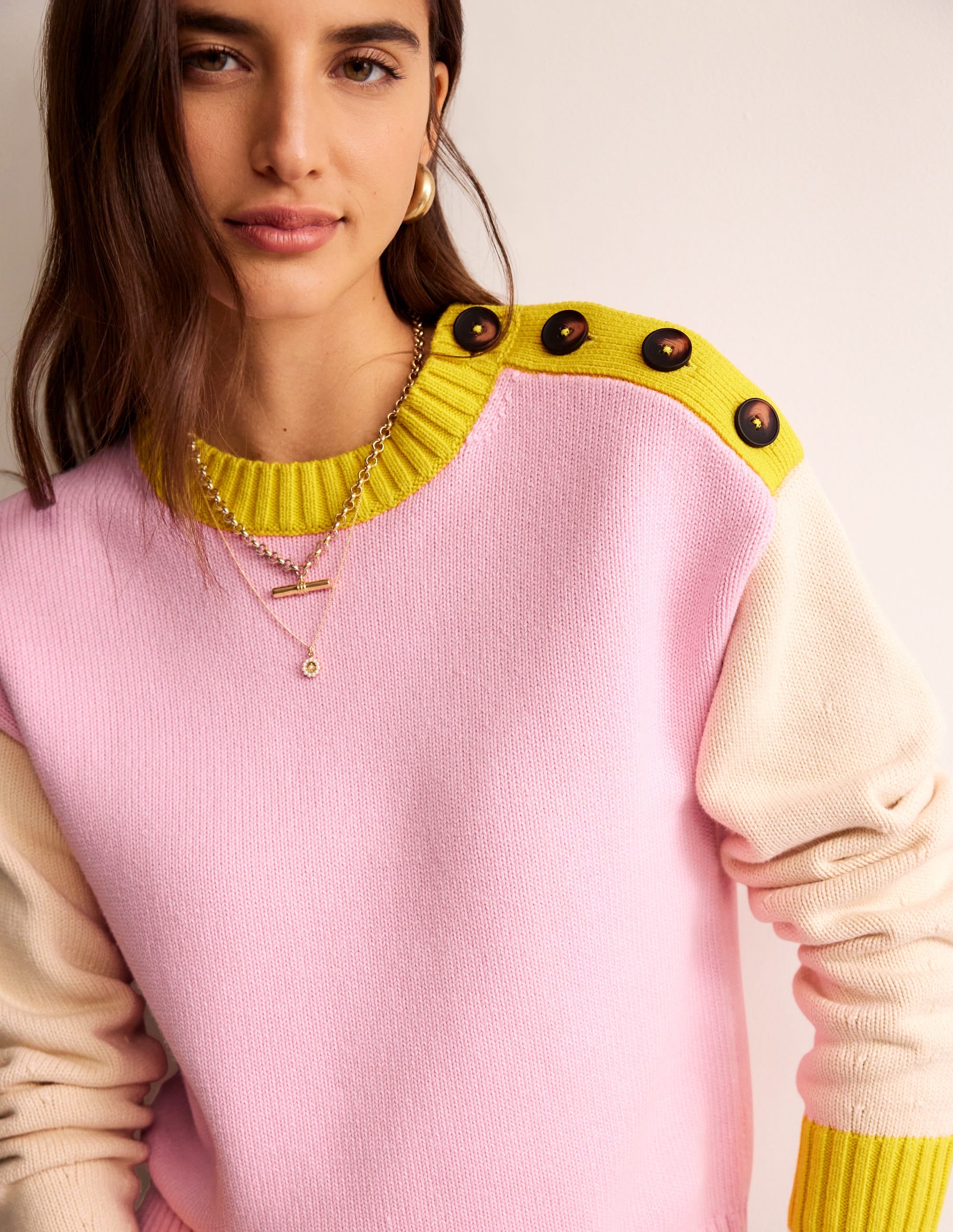  Hotch Potch Cotton Jumper-Blossom Pink, Warm Ivory、mySite、ashleygrahame