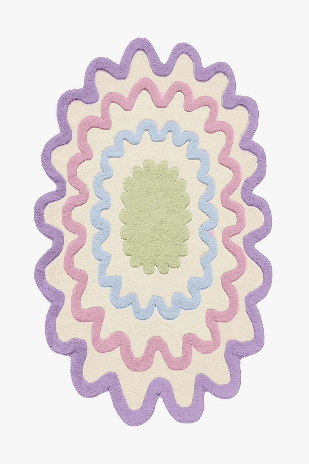 Customizable Spectrum Burst Tufted Oval Rug、mySite、gigharbornorthrealestate