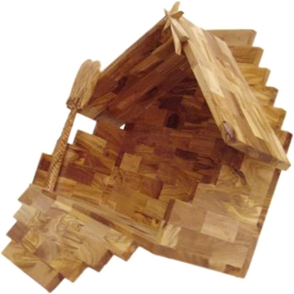 Holy Land Market Christmas Decorations Indoor - Inspirational Deluxe Olive Wood Nativity Set, Hand Carved by Christian Artisans in Bethlehem, Perfect Christmas Table Decor, 12 Piece Set、mySite、topwebapps