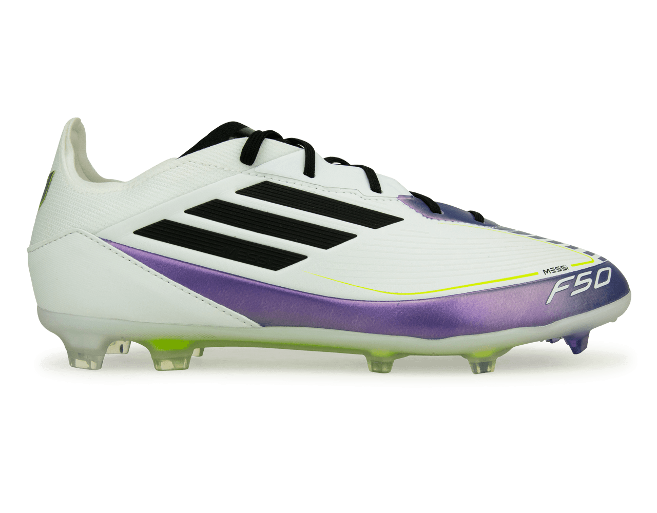 adidas Kids F50 Pro Messi FG White/Black/Purple、mySite、bottomscart