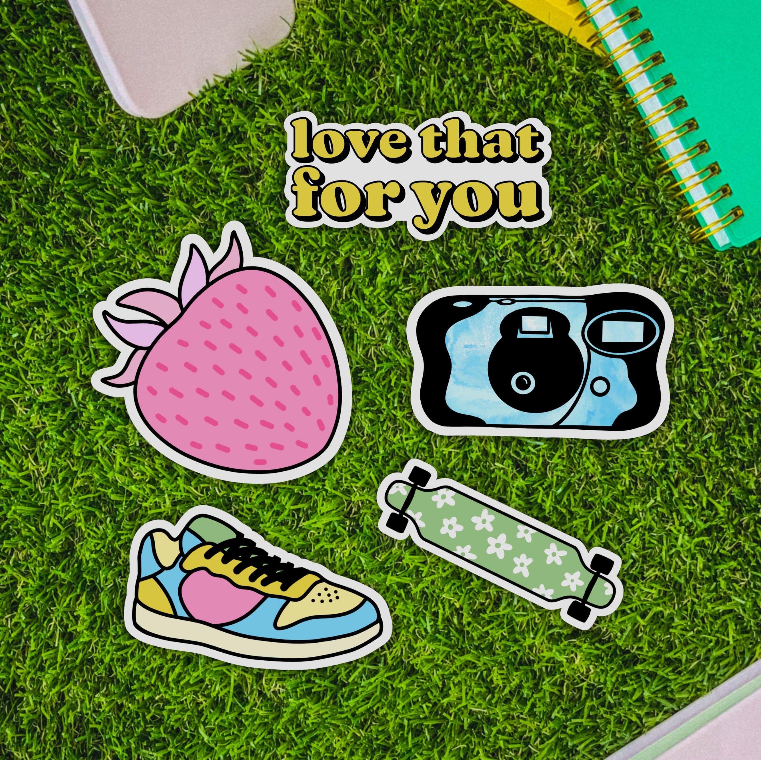  Aesthetic Sticker 5 Pack - Love That For You、mySite、ghnorth