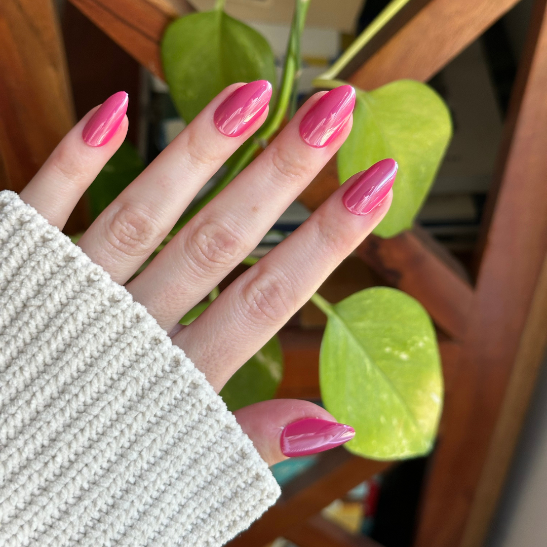 Magenta Chrome - Press-On | Medium | Almond、mySite、solidvoid