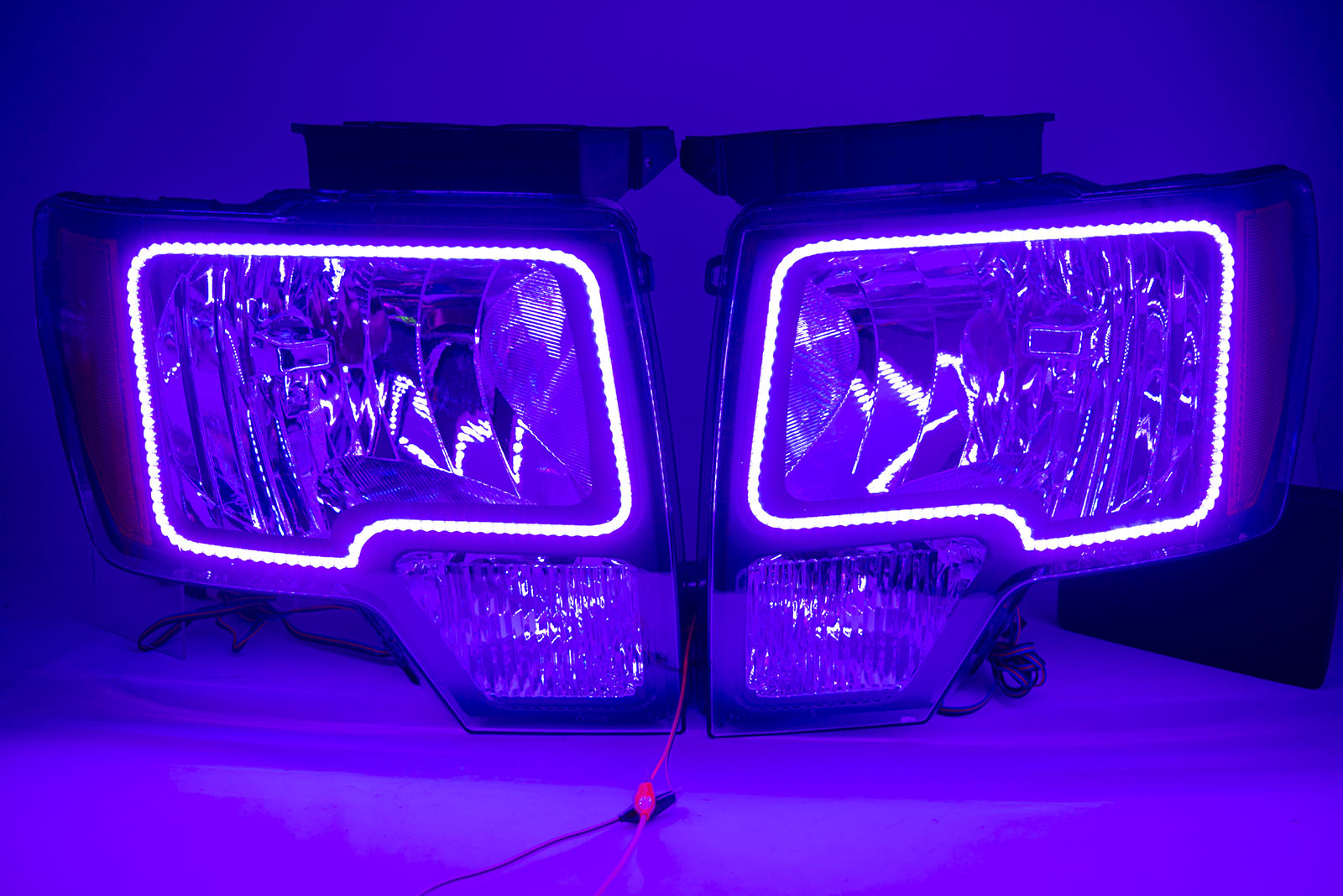 2009-14 Ford F-150 Headlights with ORACLE RGB ColorSHIFT Halos + ColorSHIFT RGB Remote、mySite、nflplayoffbracketp