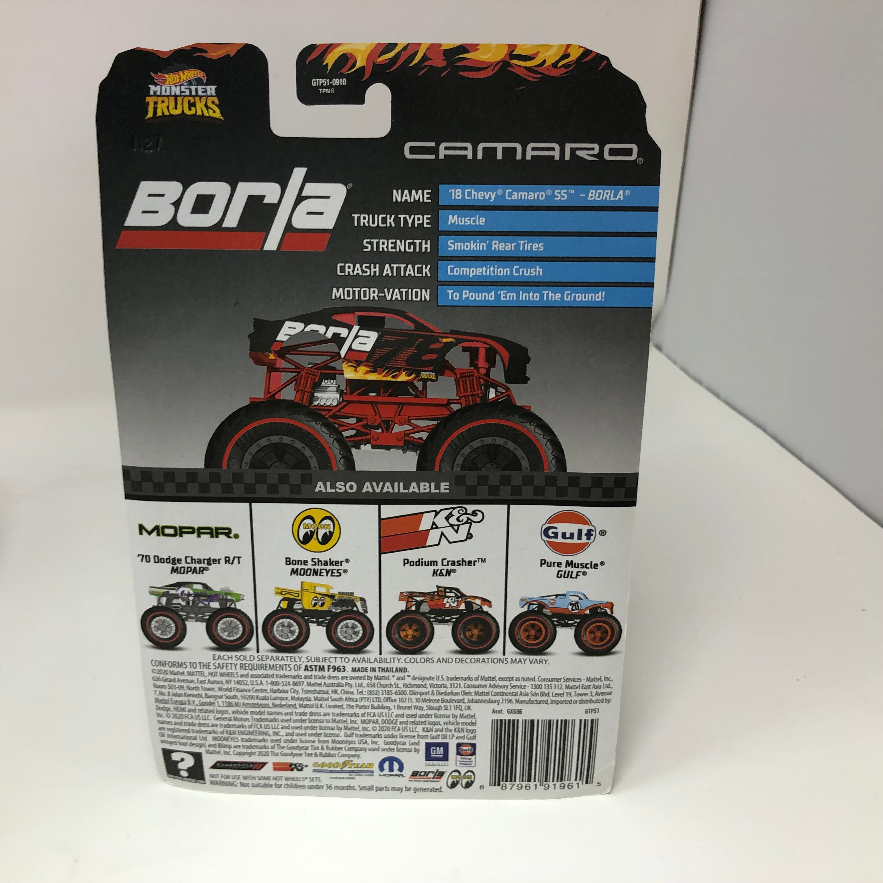 Chevy Camaro * Monster Trucks 2022 Hot Wheels Store Exclusive、mySite、hgirdovlk