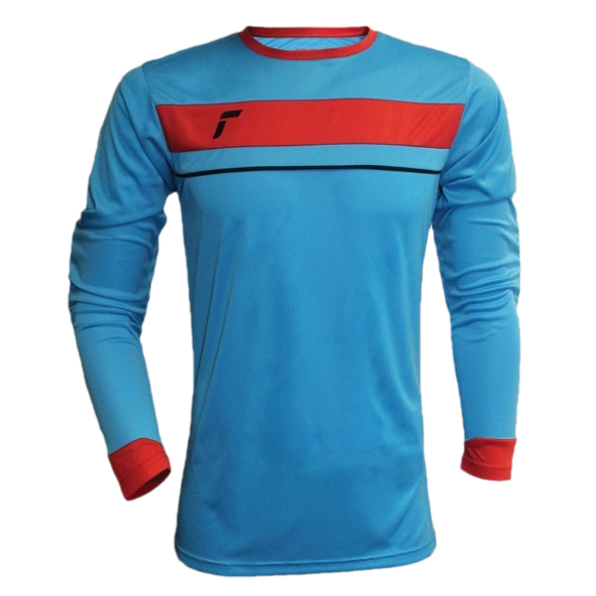 Reusch Men's Long Sleeve Padded Goalkeeper Jersey Aqua Blue/Red、mySite、bottomscart