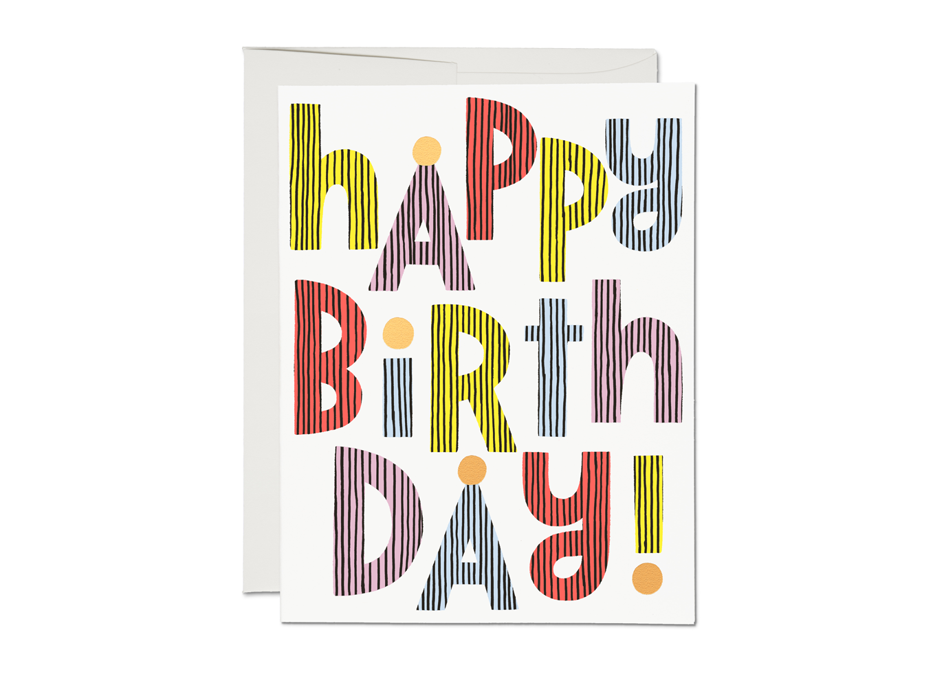 Red Cap Cards - Lined Typography birthday、mySite、garagedoors4me