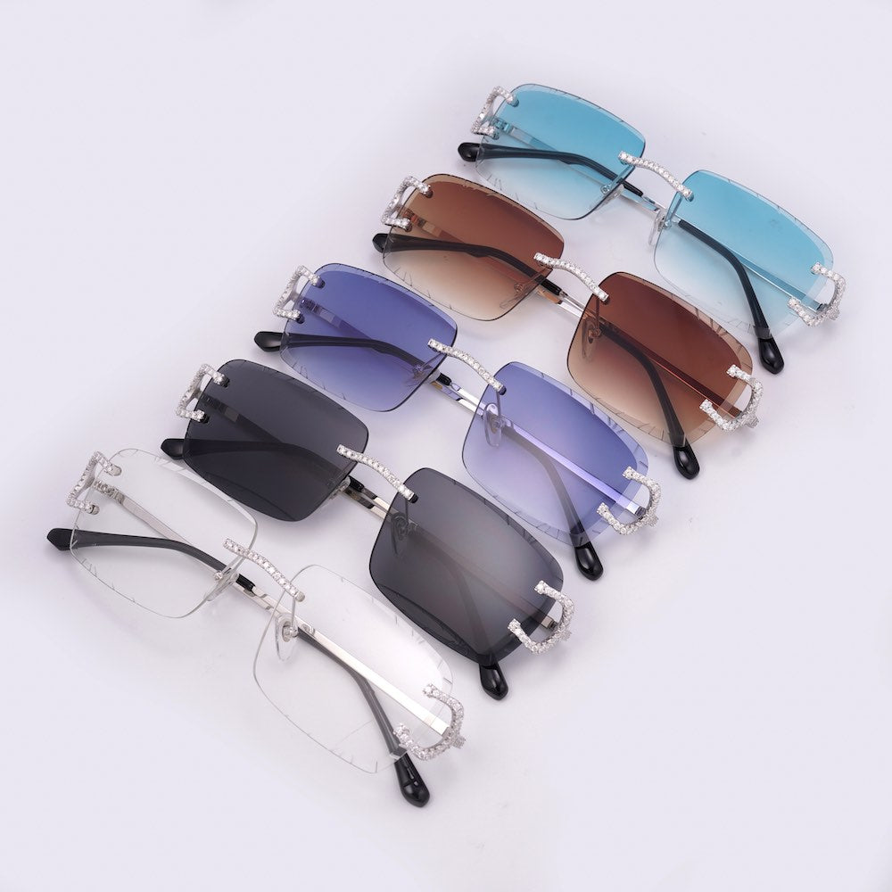 Moissanite Prong Sunglasses 14K Gold、mySite、hinf8tx79