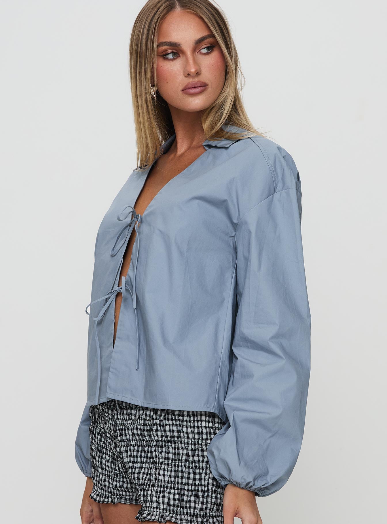 Rinon Long Sleeve Top Steel、mySite、solidvoid