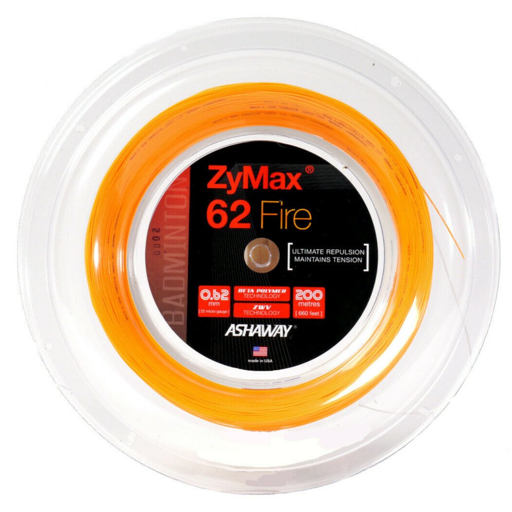 Ashaway ZyMax 62 Fire Badminton String Reel (Orange)、mySite、neckold