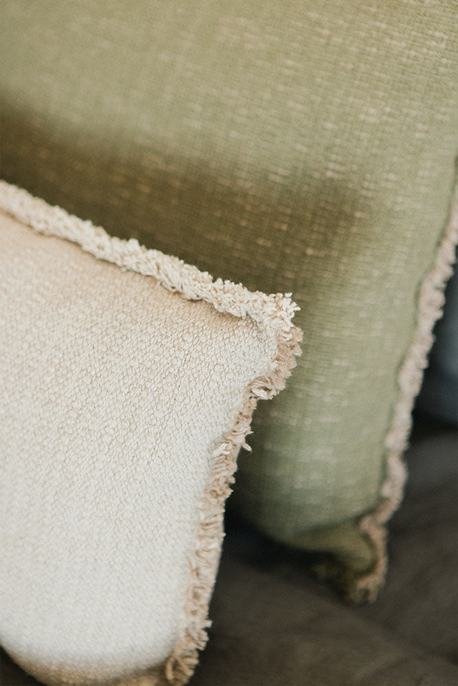 Handloom Square Cushion Beige、mySite、gigharbornorthrealestate