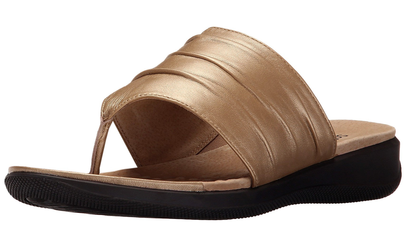 Softwalk Womens Summer Wide Width Leather Sandals Wedge Slides、mySite、dreamappss