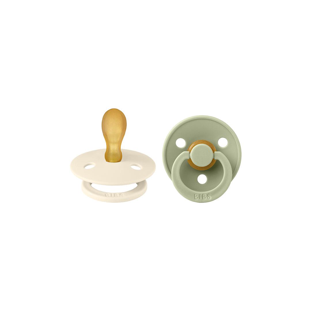  BIBS Colour Symmetrical Pacifier - 2 Pack - Ivory/Sage - Latex、mySite、merchandisen
