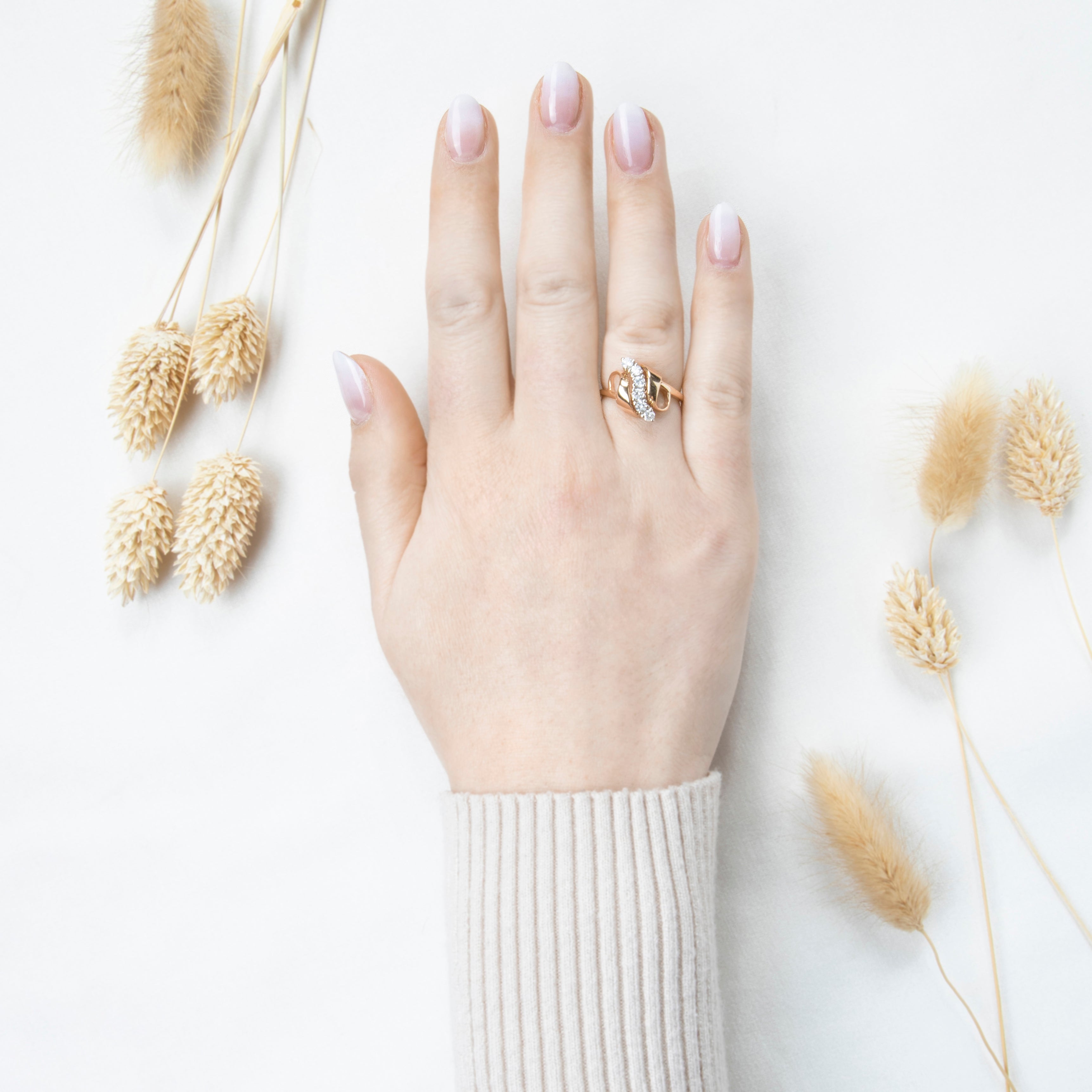 Vintage 14k Yellow Gold 0.414cttw Diamond Swirling Ribbon Ring 7.50、mySite、hinf8tx79