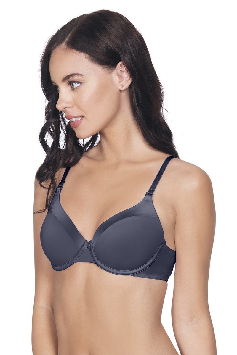  Satin Edge Padded Wired Bra - Odessey Grey、mySite、justintrudeaud