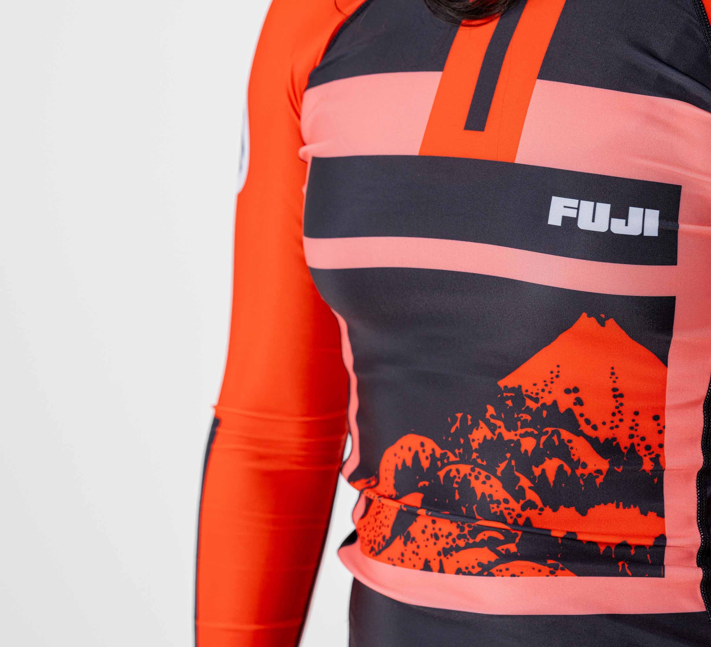 Womens Mt. FUJI Flex Lite Long Sleeve Rashguard Red、mySite、gigharbornorthrealestate