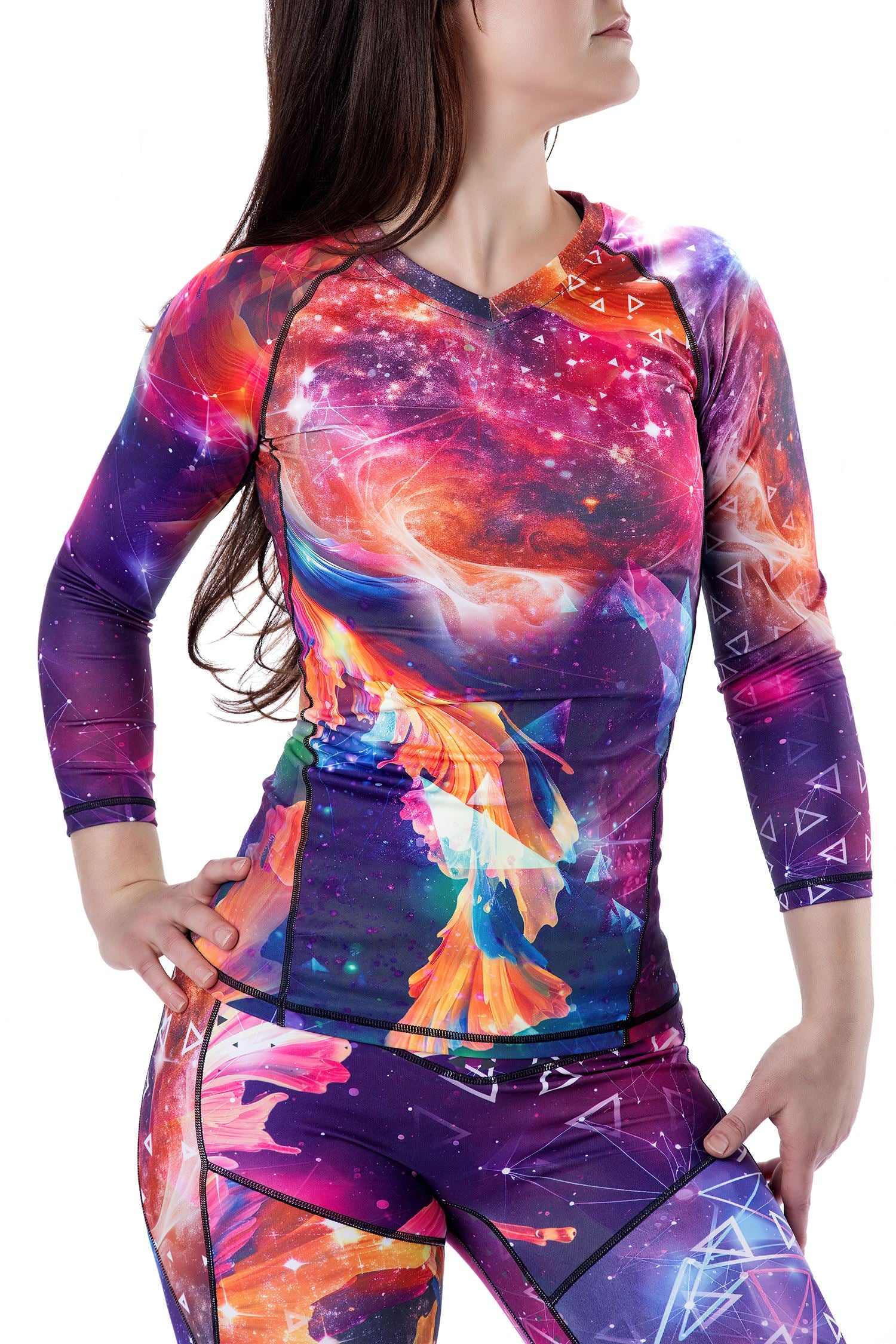 Women's Universe Within Jiu Jitsu Rashguard - 3/4 Sleeve、mySite、gigharbornorthrealestate
