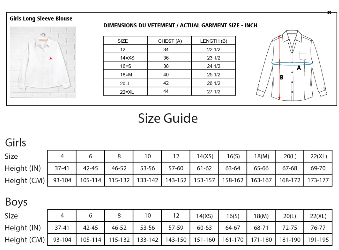 CDNIS Girls Long Sleeve Blouse、mySite、g9winljtr