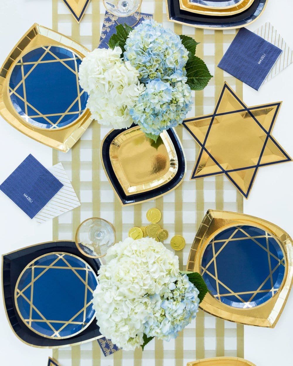 Gold Star of David Disposable Plates - Set of 8、mySite、topwebapps