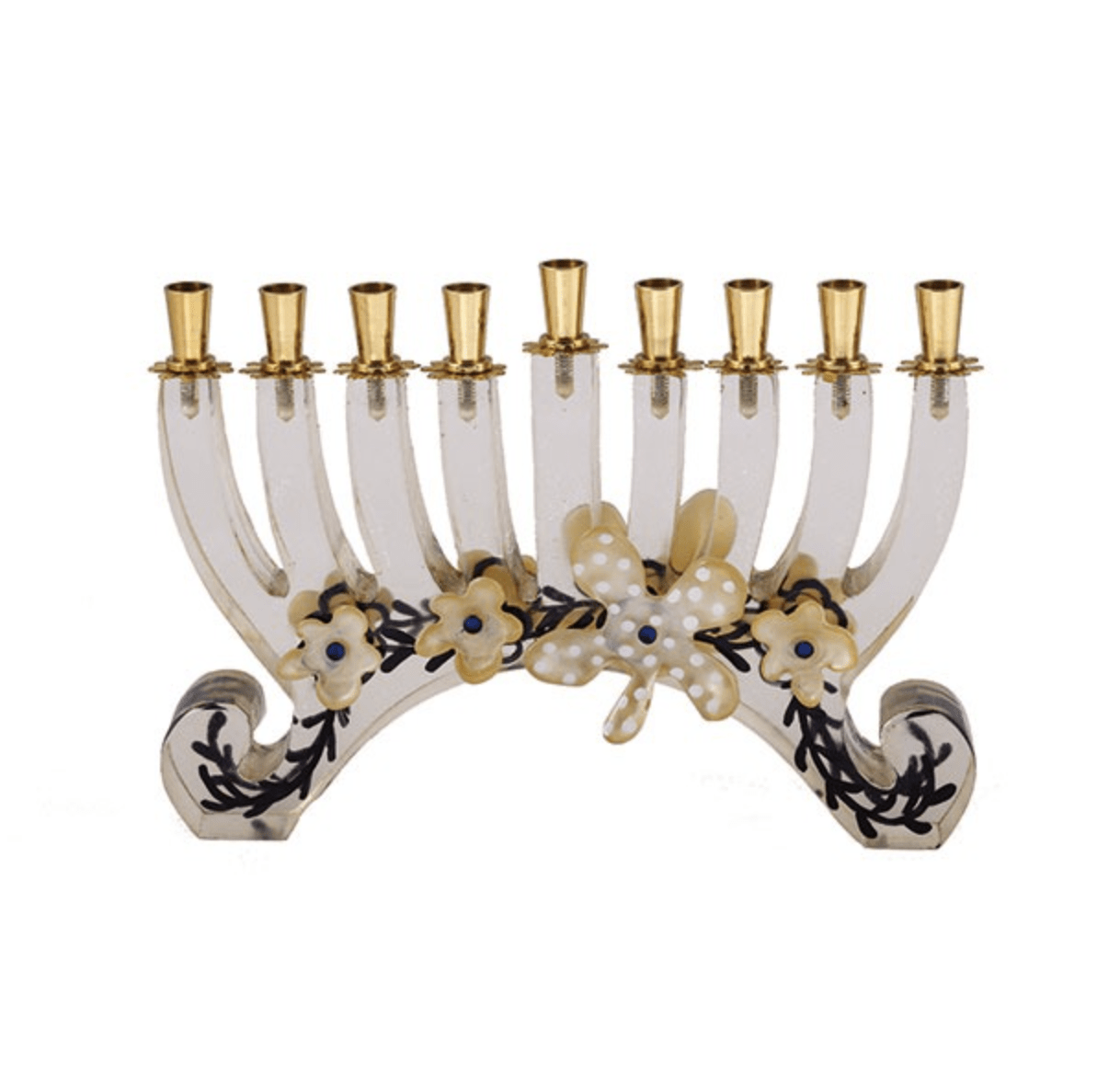 White Transparent Hanukkah Menorah by Yair Emanuel、mySite、topwebapps
