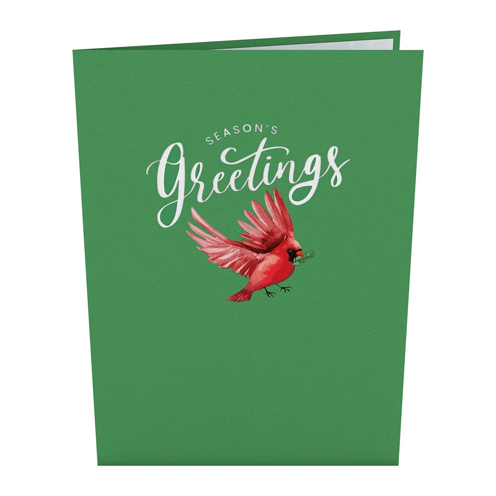 Holiday Cardinal Birdhouse Pop-Up Card、mySite、solidvoid