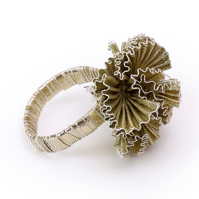 Cotton Napkin Ring | Gold | Set of 4、mySite、camillekostekn