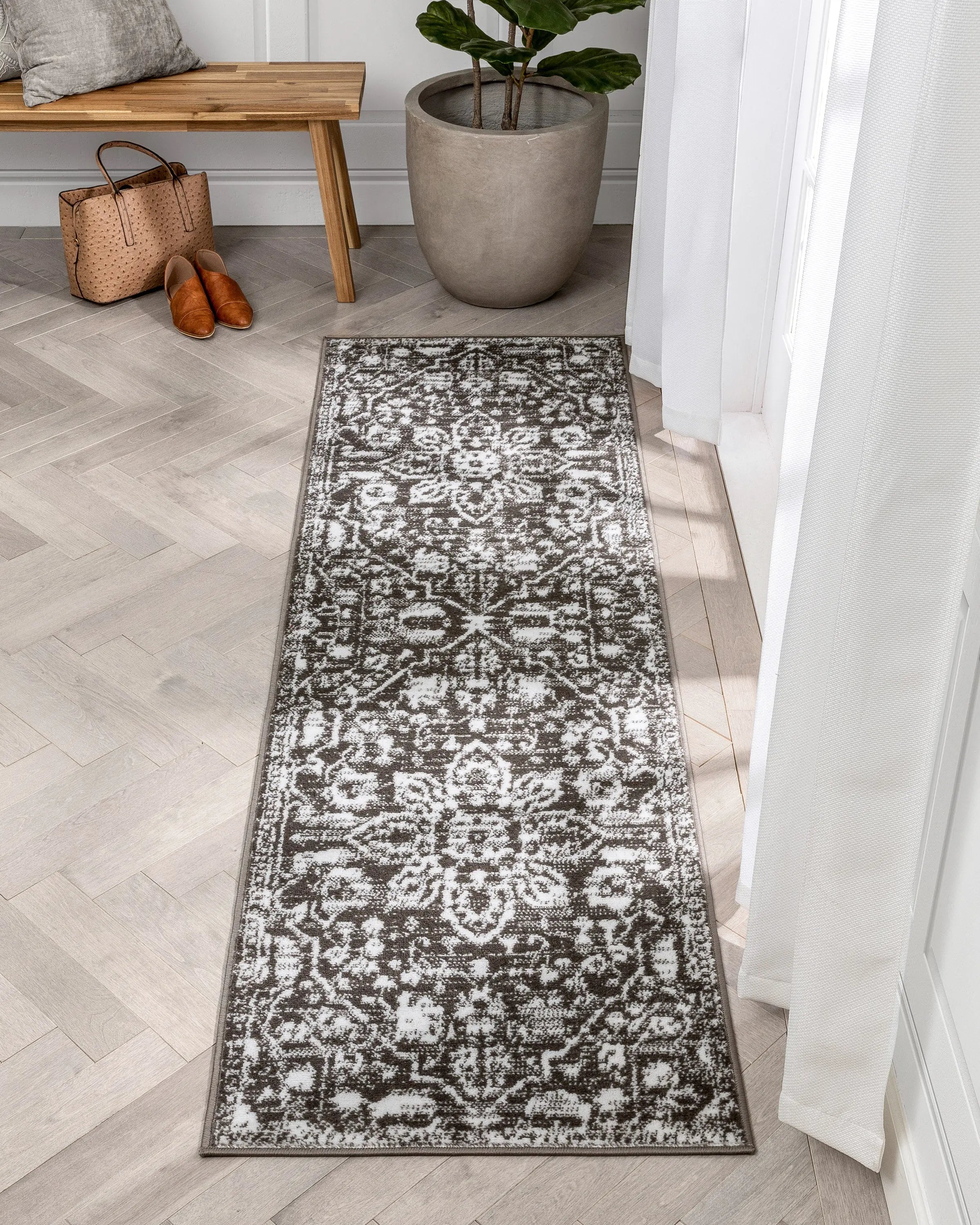 Disa Vintage Medallion Grey Soft Rug By Chill Rugs、mySite、gigharbornorthrealestate